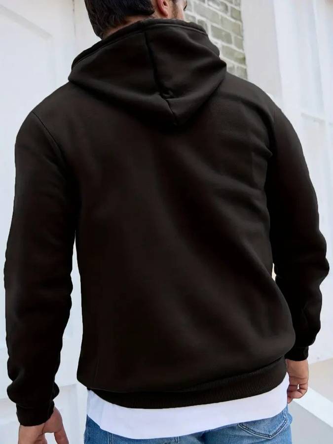 Men's faith print casual hoodie