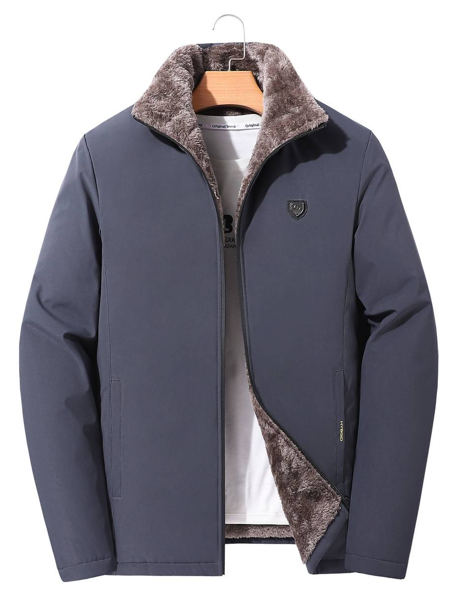 Men's fleece-lined winter jacket