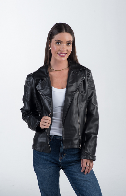 Audra Vegan Leather Moto Jacket