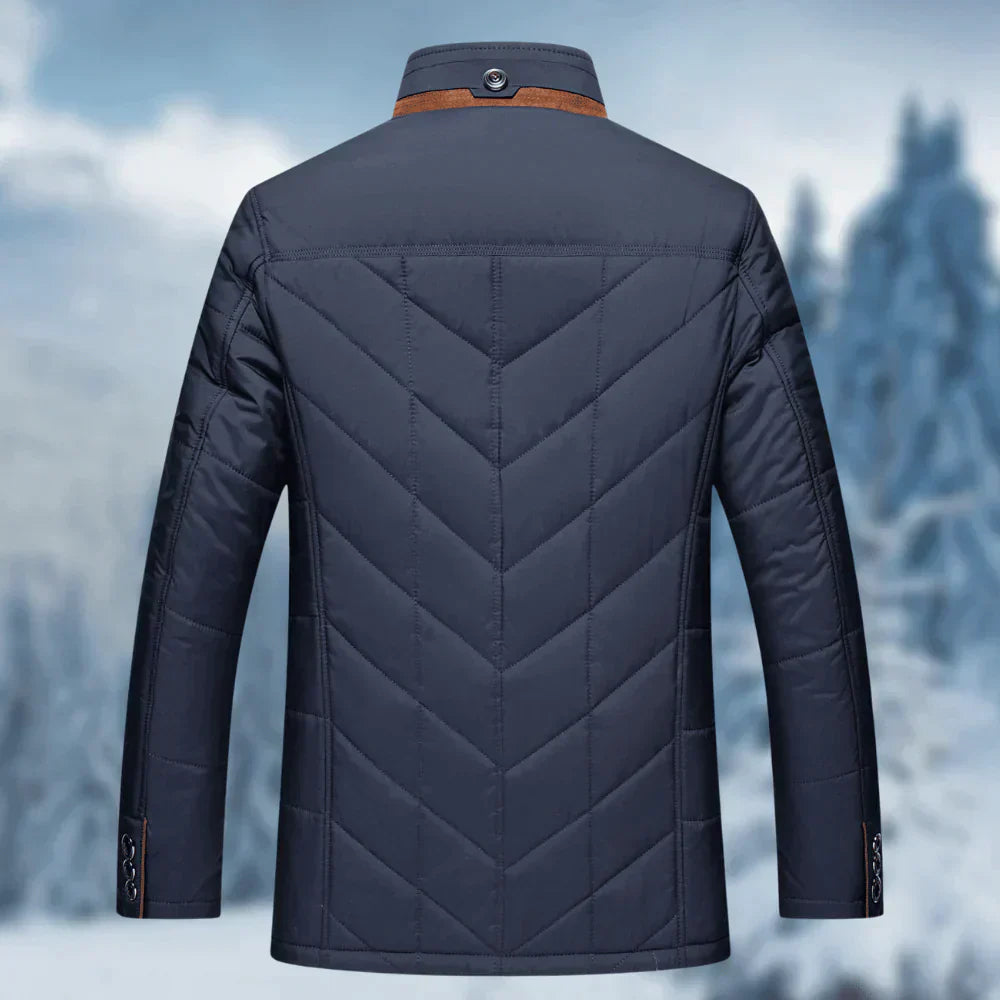 Men's quilted stand collar jacket