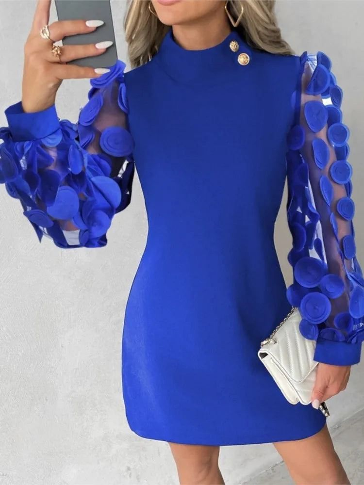 Ada - Contrast Sleeve Mini Dress