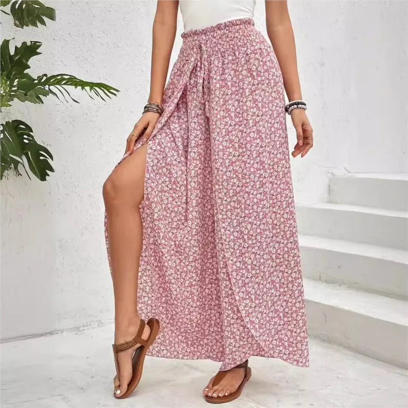 Aurora - printed lightweight trousers