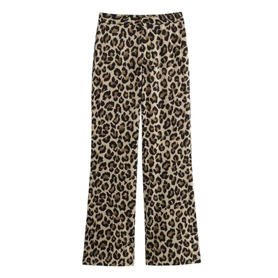 Laura - animal print straight trousers