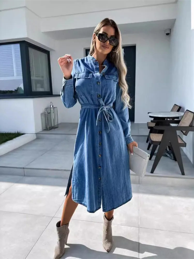 Alessia - denim shirt dress