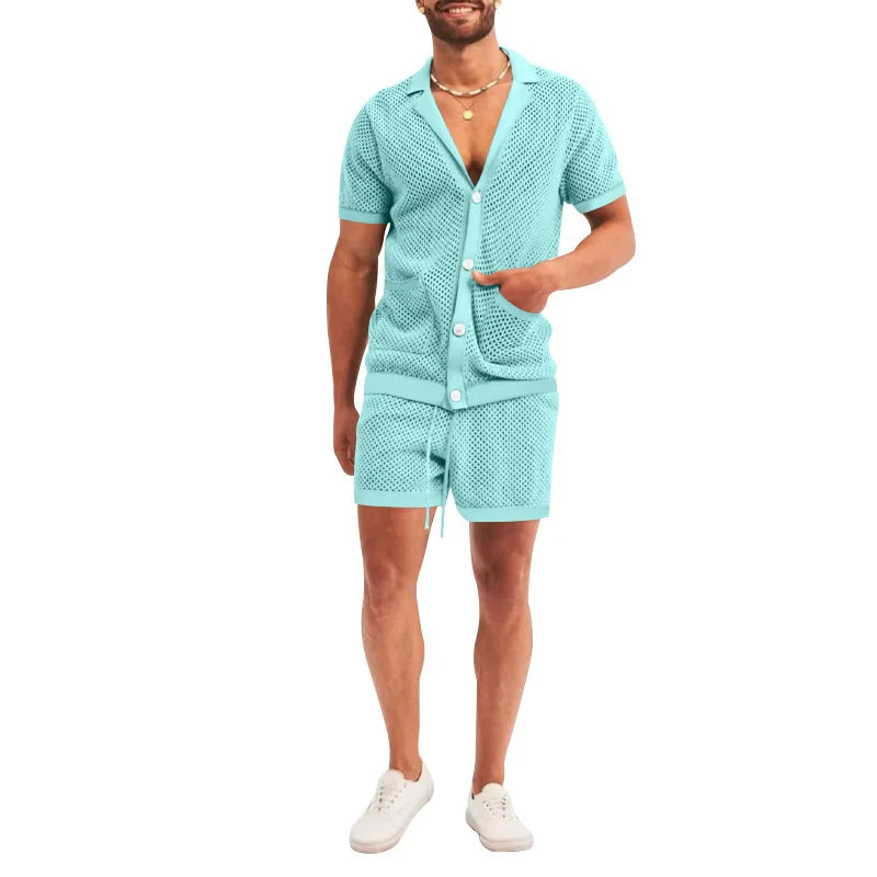 Alessandro - hollow out knitted set