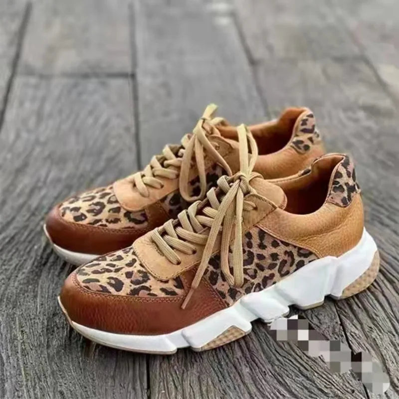 Zadie - leopard print trainers