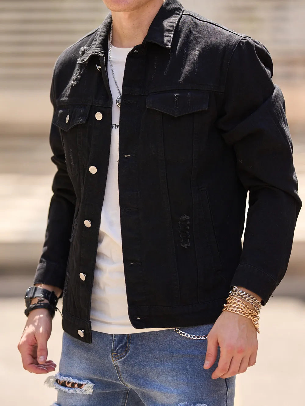 Bain - slim denim jacket