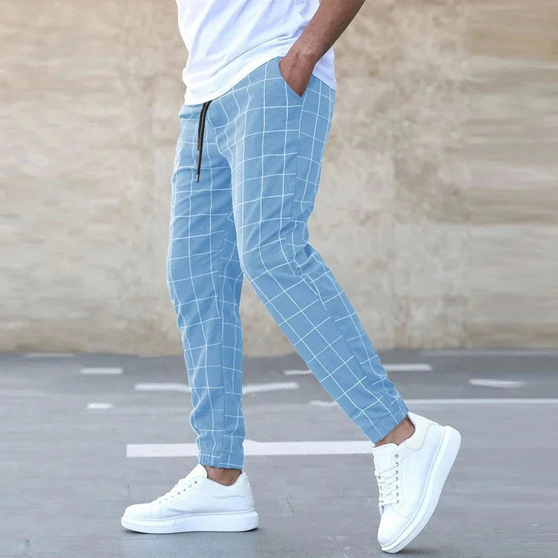 Rex - plaid print trousers