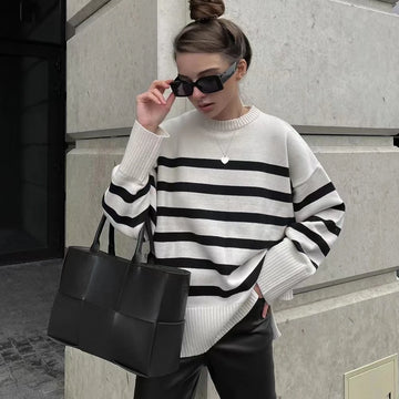 Amara - stripe knitted pullover