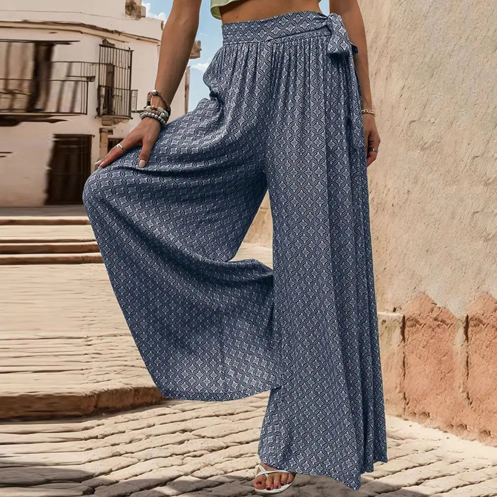 Aisling-Rae - tie waist wide trousers