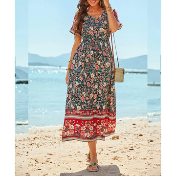Aveline - floral bohemian dress