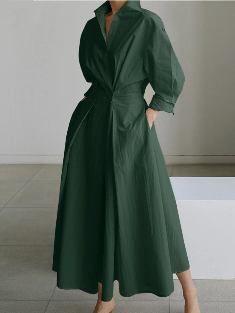 Avery - longline shirt dress