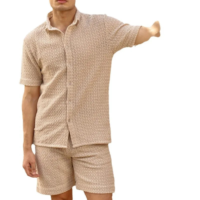 Archer - stylish plaid shirt shorts set