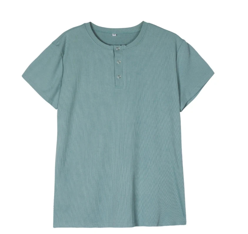 Bennett - button slim t-shirt
