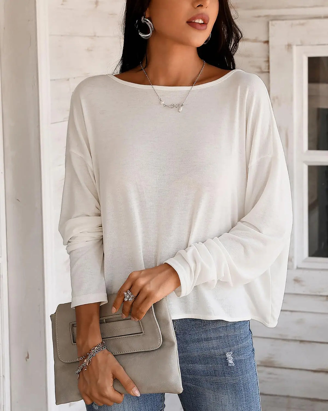 Angelica - beaded backless blouse