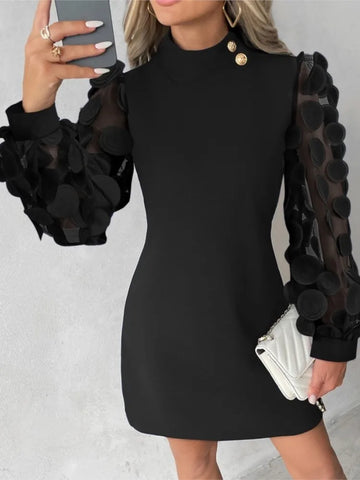 Ada - Contrast Sleeve Mini Dress