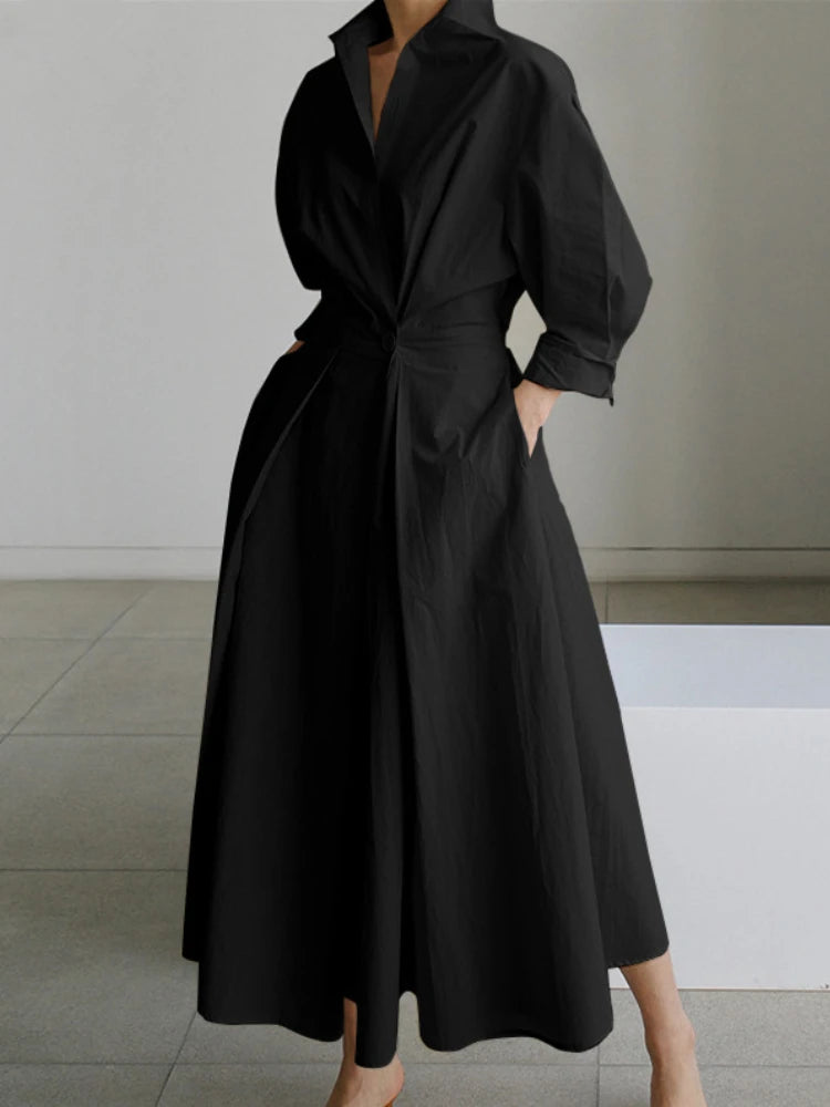 Avery - longline shirt dress