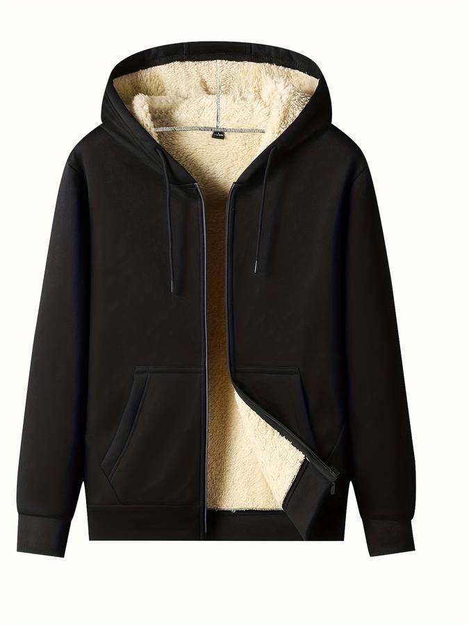 Men's sherpa-lined hooded sweatshirt