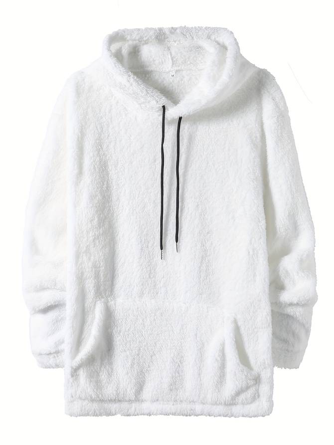 Men's ultra soft sherpa-lined hooded pullover