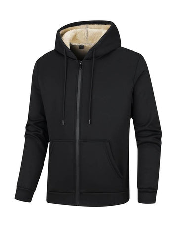 Men's sherpa-lined hooded sweatshirt