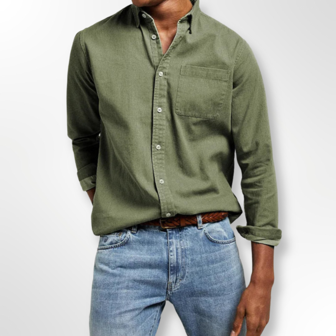Men’s long-sleeve collared shirt