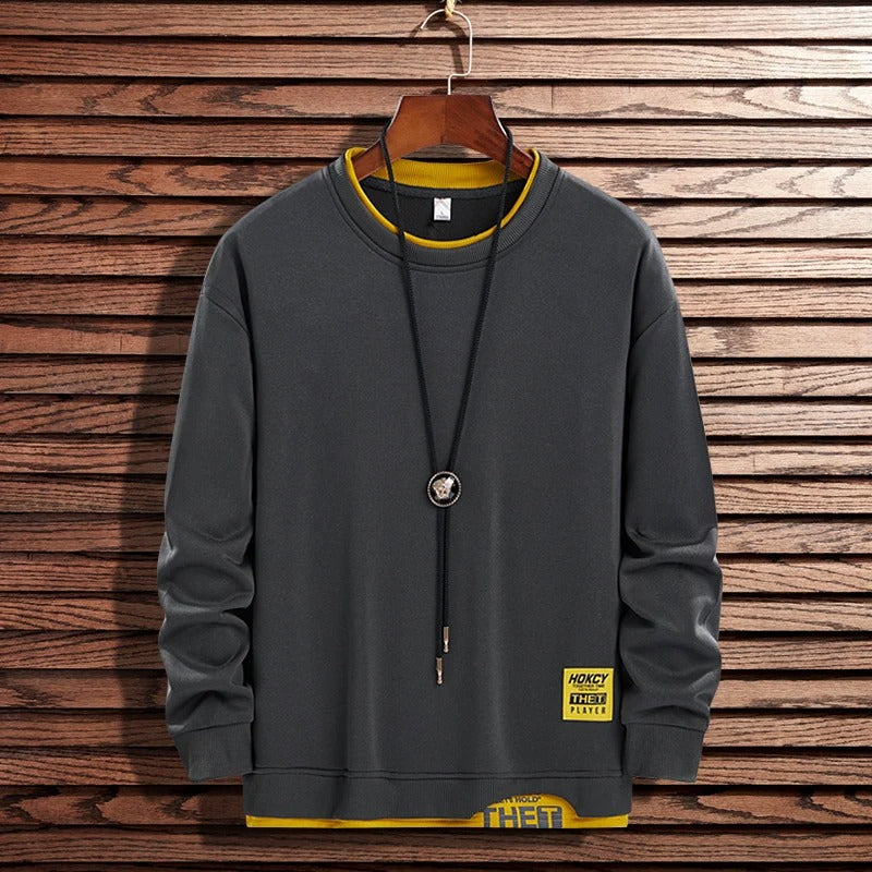 Men's casual crewneck pullover sweatshirt
