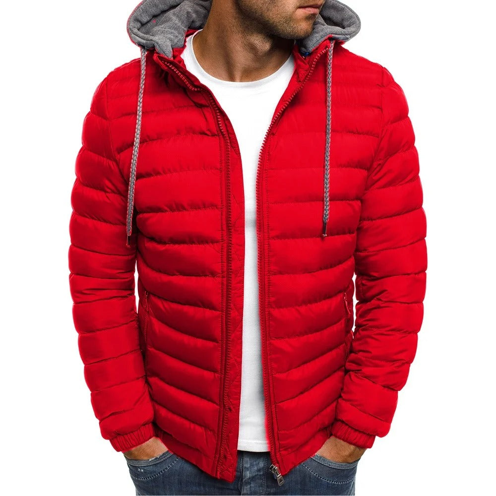 Men's hooded padded jacket